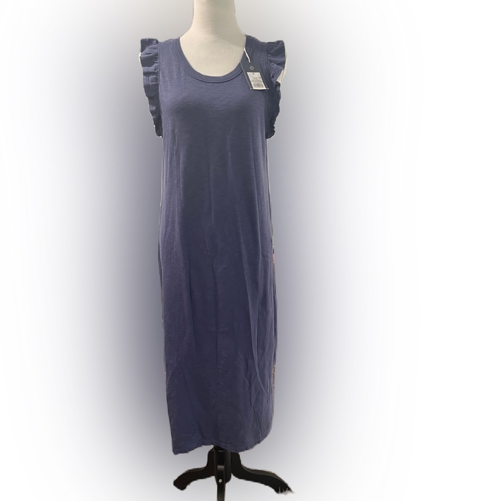 Women Universal Thread Blue Flutter Sleeve Midi Dress Medium Size - Picture 12 of 15